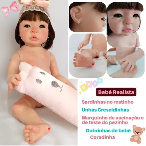 Kit roupinhas boneca bebe reborn rosa acessorios - Poshop Bebê