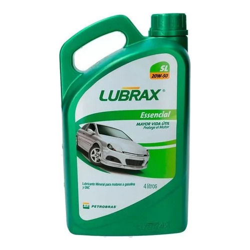 Aceite 20w50 Lubrax Essencial 4lts Mineral Gasolina