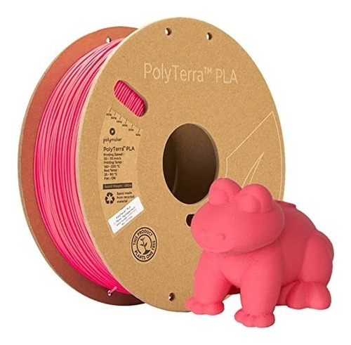 Filamento Polyterra Pla Polymaker, 1.75mm - 1kg Color Watermelon