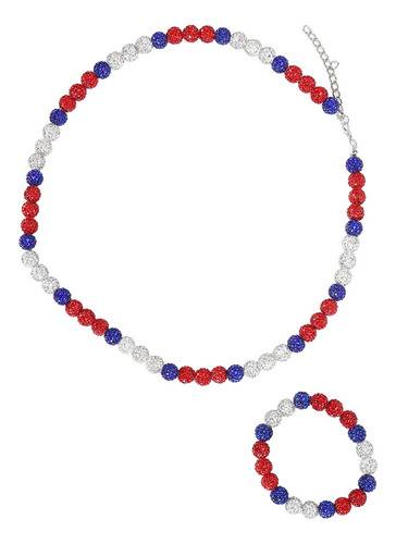 Conjunto De Collar Y Pulsera De Béisbol Con Diamantes De Imi