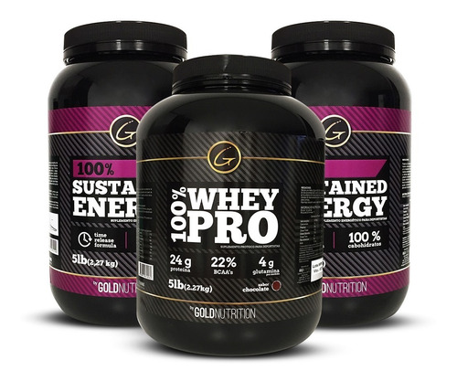 Pack Aumento De Peso - Whey Pro 5 Lb + 10 Lb Sustained Enegy