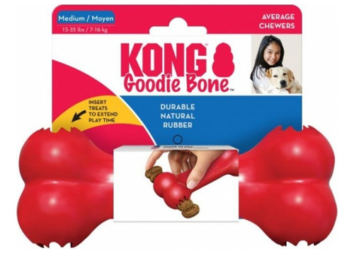 Kong Goodie Bone Hueso Rellenable Juguete Para Perro Talla M