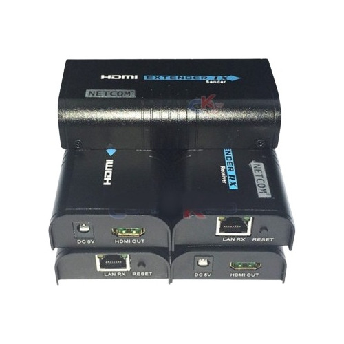 Kit Extender Hdmi Kvm Ethernet Tcp Ip De Hasta 100 Mt Netcom