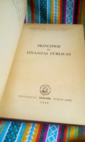 Principios De Finanzas Publicas Hugh Dalton - Envios