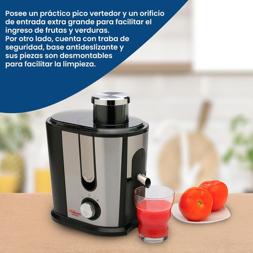 Imagen 6 de 7 de Extractor De Jugo Juguera Liliana 500w 2 Vel + Vaso A12