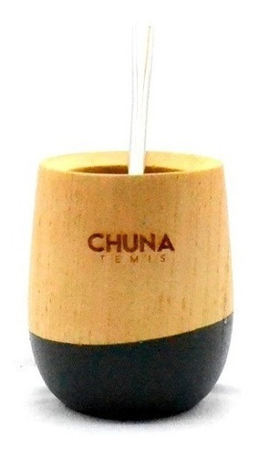 Imagen 4 de 5 de Set De Mate Yerbera Chaulata Ecocuero,mate De Madera Bombill