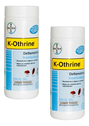 2 K-othrine Em Pó 100g Mata Formigas Baratas E Pulgas