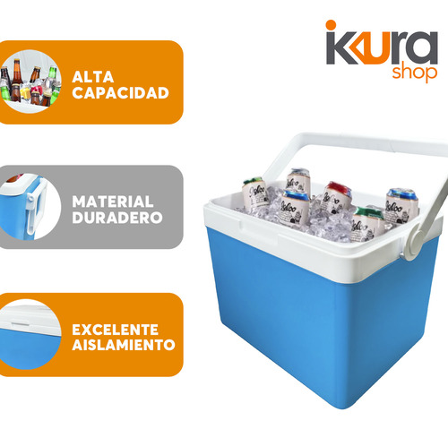 Hielera Portátil 16qt 15lts Adir 12115 Para 24 Latas Azul