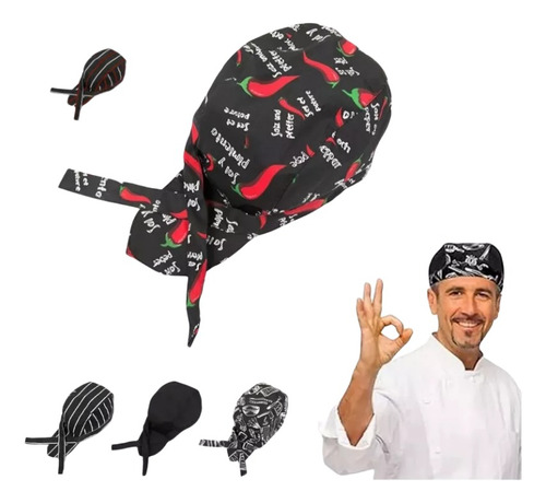 5pk Gorro O Bandana De Cocina Gorras De Con Lazo En La Esp