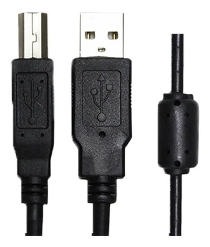 Cable USB Ab con filtro para impresora universal, 3 metros, color negro