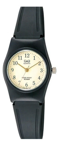 Reloj Q&q Qyq Vp35j001y Deportivo Goma Dama + Estuche Color de la correa Negro