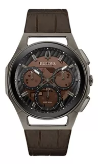 Reloj Bulova Curv 98a231 Chronograph Color Marron En Stock