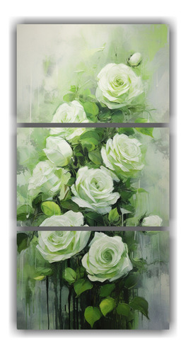 45x90cm Cuadro Decorativo Estilo Equilibrio Hermoso A Rosas 