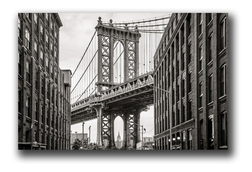 Imagen 1 de 10 de Cuadro Nueva York Brookly 150x100 Cuidades Del Mundo