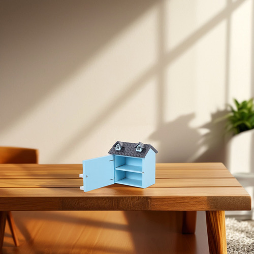 Adorno De Casa Pequeña Modelo Casa Miniatura De Madera Tiny