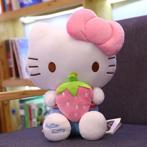 Muñeco De Peluche Hello Kitty Con Fresa Rosa: Dulzura Y Enc