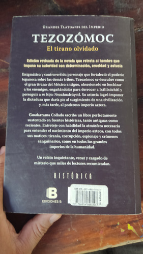 Libro Tezozomoc El Tirano Olvidado Usado Completo (Usado)
