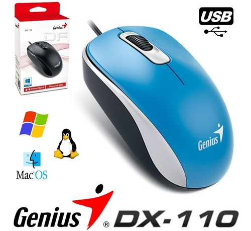 Mouse Optico Genius Dx-110 800dpi Usb