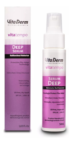 Vita Derm Vita Tempo Serum Deep Hidratante Fps 30 50ml Todo Tipo De Pele Dia/noite