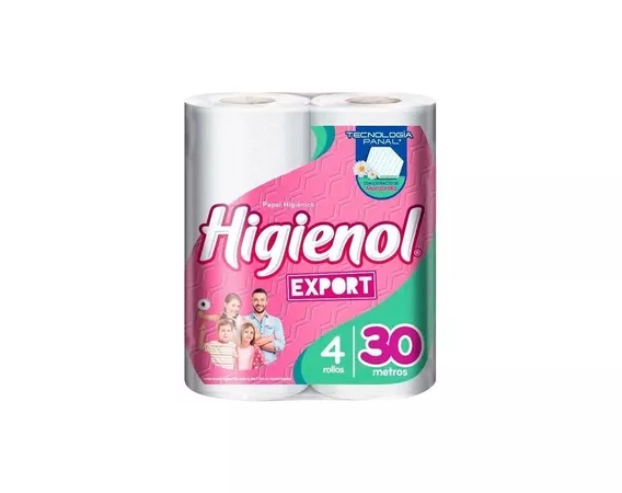 Papel higiénico Higienol Export simple hoja 30 m de 4 u