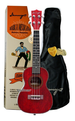 Ukulele Concierto Premium Caoba. Con Funda Y Accesorios