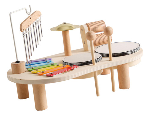 Juego De Batería Para Niños, Kits Musicales De Madera Para