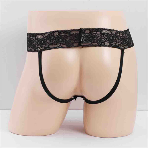 Tanga En Forma De G Con Entrepierna Abierta, Hueco, Encaje T
