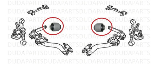 02 Buchas Tirante Inferior Traseiro Honda Civic 2001 A 2005