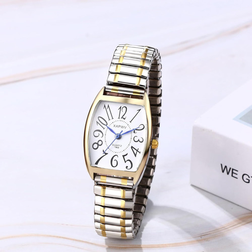 Reloj Analogico Jewelrywe Easy Reader Para Mujer, Dorado ...