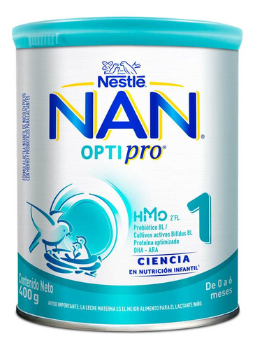 Leche De Fórmula Nestle Nan Optipro 1 - 400gr - 0 A 6 Meses