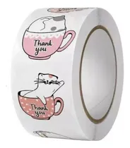 Comprar Etiquetas\u002F Stickers Gracias Rollo Gatitos (500 Etiquetas)