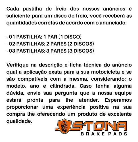 Kit Pastilhas De Freio Diant. Versys 1000 Sinterizadas Stona