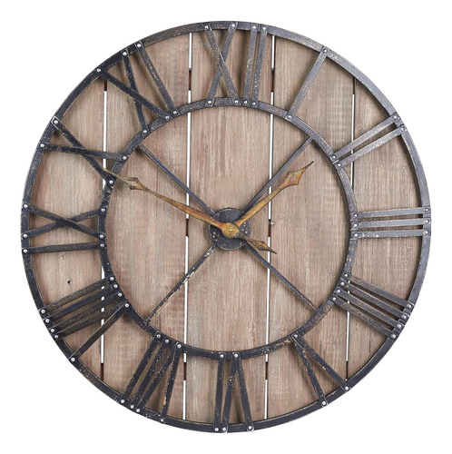 Reloj De Pared Decorativo De Tamaño Enorme Y Estilo Rústico