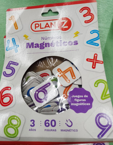 Numeros Imantados Imanes Didácticos Plan Z 60piezas