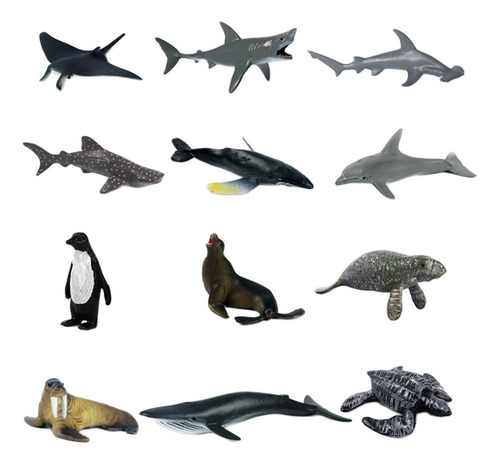 Zt 12 Unidades Figuras De Animales Simuladas De Vida Marina