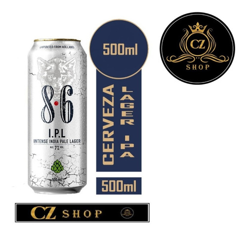 Cerveza 8.6 I.p.l Blanca 500 Ml - mL a $36