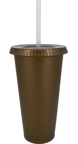 Vasos Cafeteros Con Popote Para Personalizar 24 Oz (40 Pzs)