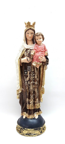 Virgen Del Carmen Dorada 20cm Poliresina 530-77024religiozzi