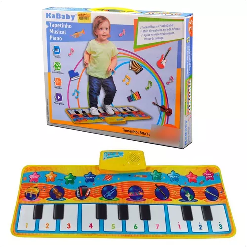 Brinquedo tapete Piano fazendinha infantil kababy