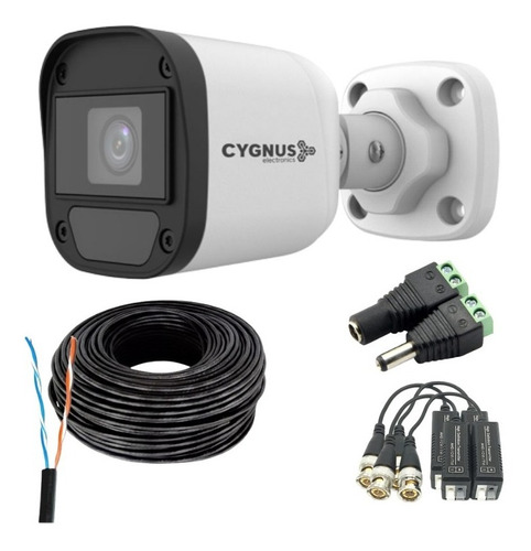 Camara Seguridad Cygnus 2mp Bullet Ip67 1080p + Balun + Utp