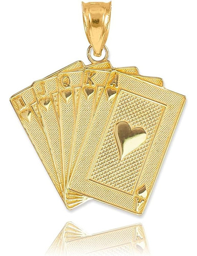 Colgante De Cartas De Mano De Póquer Con Diseño De Corazón D
