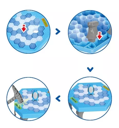 Jogo Pinguim Martelo Quebra Gelo Blocos Diversão