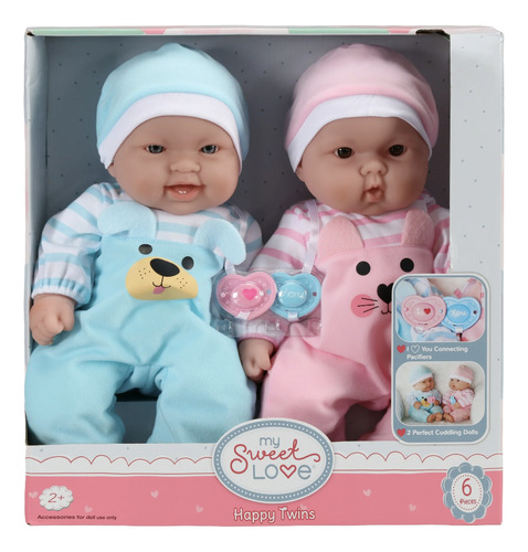 Muñecos Gemelos My Sweet Love Happy Twins Con Accesorios