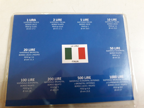 Monedas De Italia X 10 En Blíster La Lira (Usado)