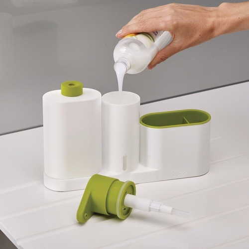 Organizador Bacha Cocina 3en1 Dispenser Esponja Detergente