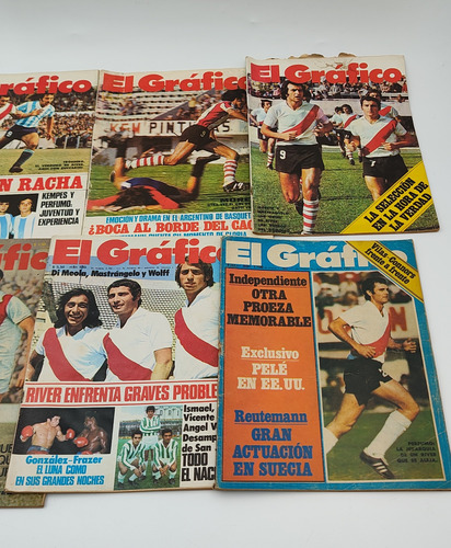 Revistas Antiguas El Grafico River Plate (lote) - Papeleria