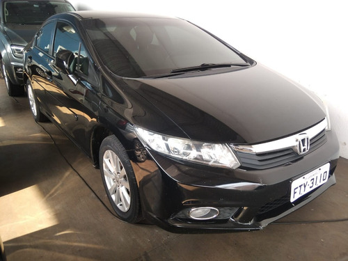 Imagem 1 de 8 de Honda Civic Sedan Lxs 1.8 Preto 2014