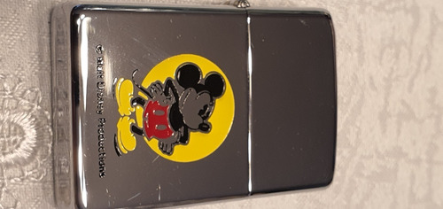 Encendedor Zippo Vintage Mickey Mouse. Con Caja Y Folleto (Usado)