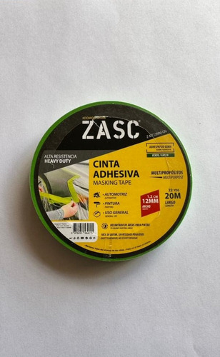 Cinta Adhesiva P/pintor Verde 12mm X 20mts Zacs