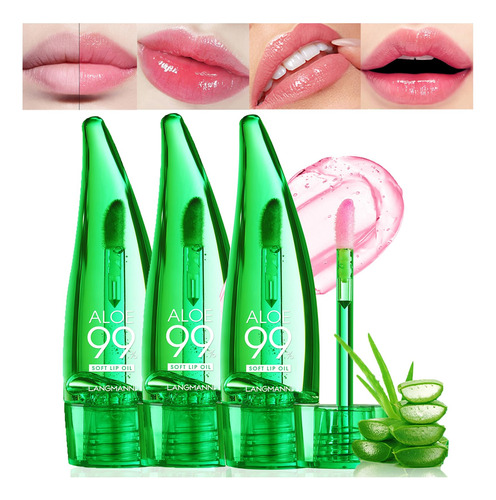 Juego De 3 Lapices Labiales De Aloe Vera, Gel De Aloe Vera Q